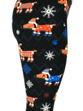 Dachshund Wiener Dogs in Santa Suits, Snowflakes, Paw Prints & Chevrons