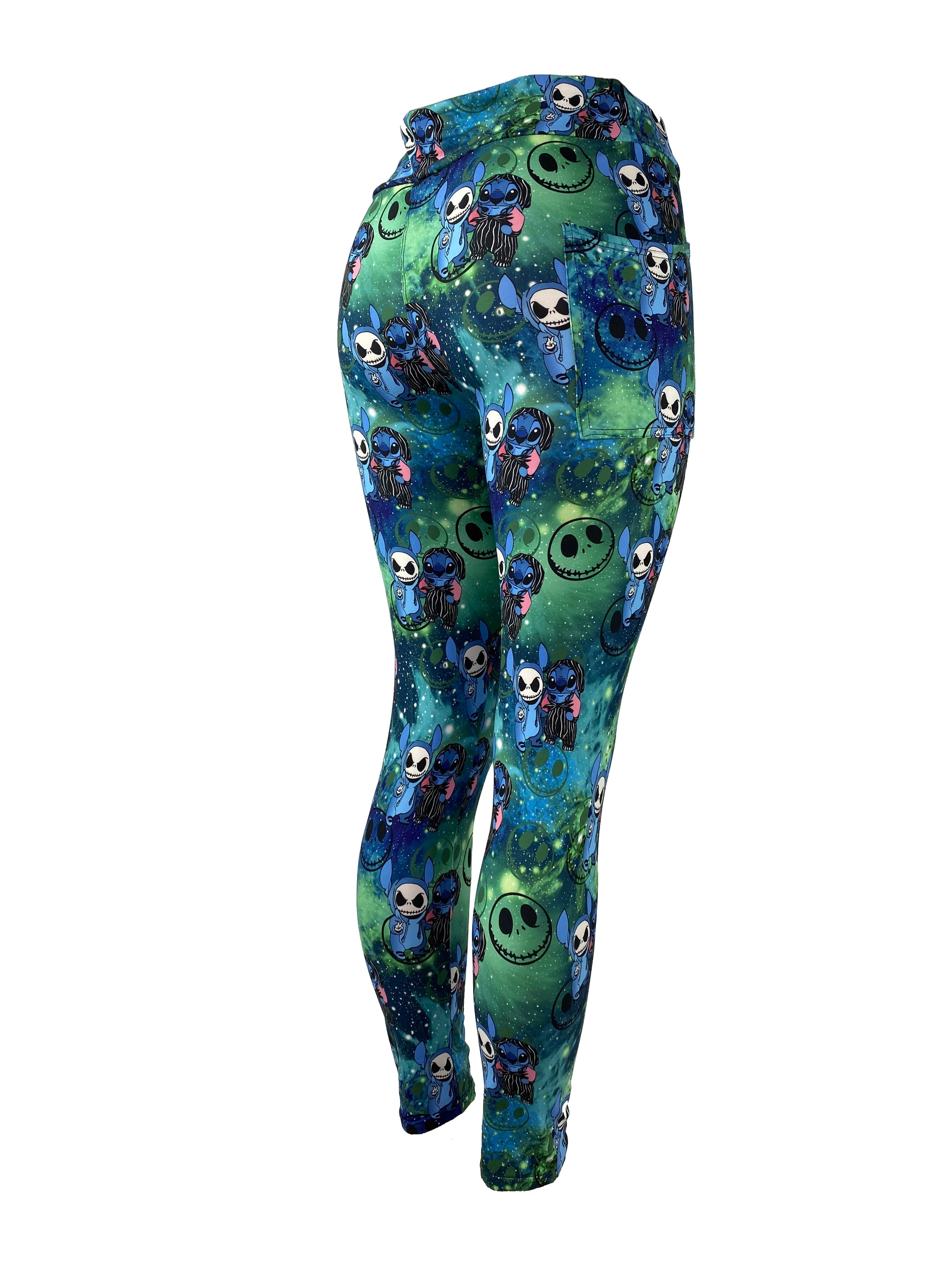 monsters inc leggings Stitch and Jack Skellington