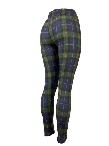 Green & Blue Tartan Plaid With Hints of Red, Yellow & Black