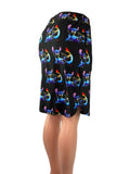 Stitch & Toothless Wearing Masks Weekend Skirt With Pockets